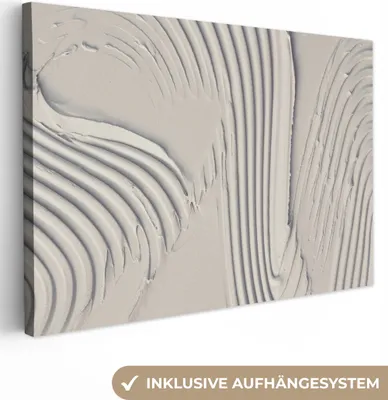 Obrázok produktu pre OneMillionCanvasses® - Obrazy na plátne - 150x100 cm, abstraktné - umenie - línie - biele, nástenné umenie Print Wall Decor - fotografia na plátne - obraz na drevenom ráme