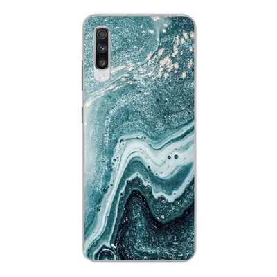 Produktbild von MuchoWow® Handyhülle Schutzhülle Hülle für Samsung Galaxy A70 Naturstein - Glitter - Muster Silikon Softcase Handy Hülle - Schutzhaube