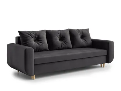 Produktbild von AX LIVING Cheriton Schlafsofa Modern 222 cm Dunkelgrau mit Schlaffunktion