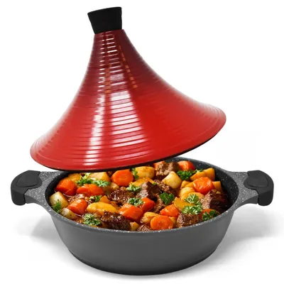 Tajine-Kochtopf 28 cm, Alu, Antihaft, mit Deckel
