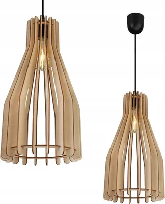 Produktbild von Moderne Led-Deckenhängelampe Aus Holz
