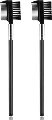 Produktbild von Set mit 2 wiederverwendbaren Doppelfunktions-Wimpern-/Augenbrauenbürsten: Applikator + Trennbürste für Extensions