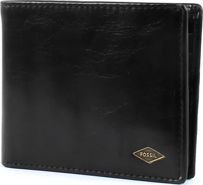 Produktbild von FOSSIL Leder Geldbörse Ryan Bifold with Flip ID RFID Black schwarz