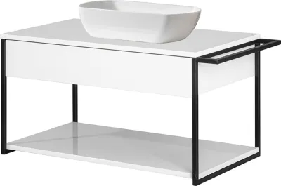Produktbild von FACKELMANN Badmöbel Set NEW YORK 2 Teile / Keramik Waschbecken / Waschbeckenunterschrank m
