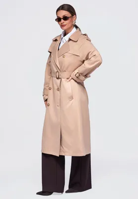 Produktbild von LARICA Mantel Midi Trench Klassisch Elegant OW-COLC-0121 beige L