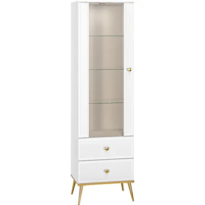 Productafbeelding van Vitrine GOLDEN GL02, wit, hoogglans