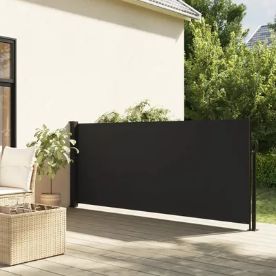 Produktbild von Maison Exclusive - Seitenmarkise Ausziehbar Schwarz 120x500 cm