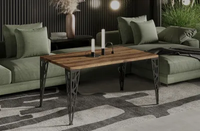 Image de Endo-Möbel Table basse Monza 100x60x51 cm Design Table de salon moderne (Chêne Monastère)