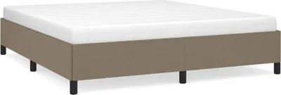 Produktbild von vidaXL Bettgestell ohne Matratze Taupe 180x200 cm Stoff