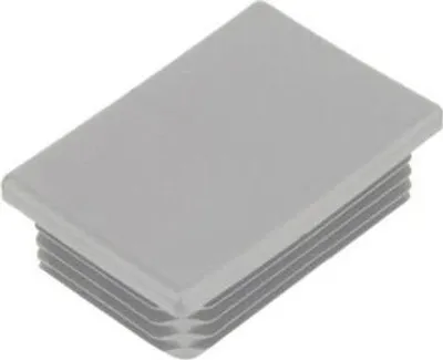 Produktbild von Rechteckiger Stahlstopfen 40x60mm, weiß - Packung mit 1 Stück