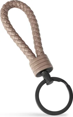 Produktbild von SERASAR | Schlüsselanhänger aus Leder für Damen [Strong] mit Kamel Stainless Steel | Farbe: Kamel | Länge: 16cm
