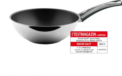Produktbild von Stielwok 28 cm, Edelstahl, poliert - Injoy®