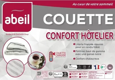 Zdjęcie produktu dla Kołdra Hotelowa ABEIL Confort, Ciepła, 140 x 200 cm, Wypełnienie 100% Poliester, Mikrofibra
