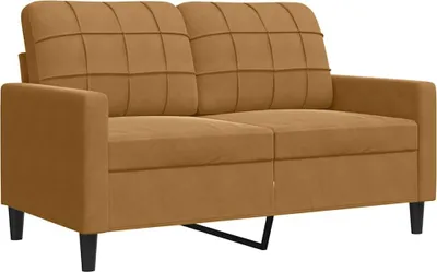 Zdjęcie produktu dla vidaXL 2-osobowa sofa brązowa 120 cm aksamitna