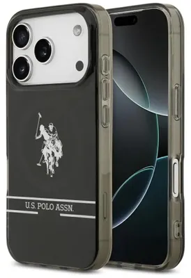Produktbild von Etui Us Polo Dh And Bottom Stripe Logo Magsafe Do Iphone 17 Pro Czarny