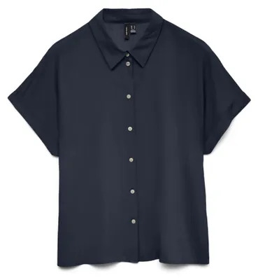 Productafbeelding van Vero Moda 10342668_2078_59, Blouses, Dames, Marineblauw, XS, 1 stuk, Maximale krimp: 5%; Wassen met soortgelijke kleuren