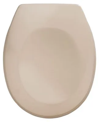 Produktbild von Unyqoos® Beiger Toilettensitz aus antibakteriellem Duroplast mit rostfreier Befestigung