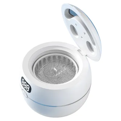 Produktbild von Ultraschall-Reinigungsgerät (220 ml, 45 kHz) mit digitalem Timer – Für Zahnprothesen, Mundschutz, Aligner und Aufbisschienen