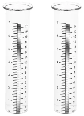 Immagine prodotto di Inovra - Misuratore di pioggia in vetro, 5,6 cm - Pluviometro - Misuratore di pioggia per giardino - Misuratore di precipitazioni - Resistente al gelo - Campo di misurazione: 0-17 cm