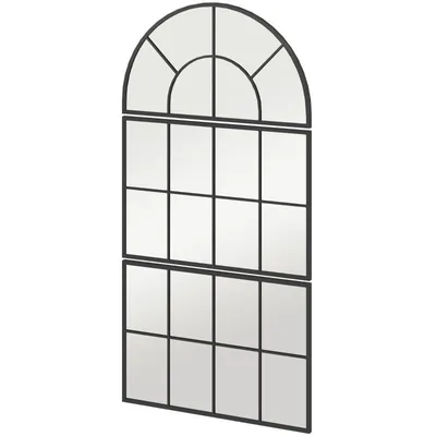 Produktbild von Wandspiegel – Spiegel – Bogenfenster-Wandspiegel – Schlafzimmerspiegel – Geeignet für Schlafzimmer und Eingangsbereiche – 76 x 2 x 43 cm – Schwarz