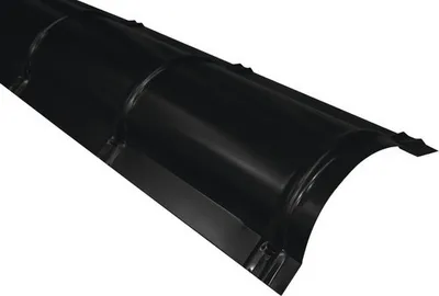 Produktbild von PRECIT Firstblech halbrund Tiefschwarz RAL 9005 2000 mm x 114 mm x 280 mm