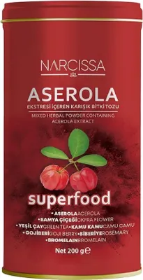 Produktbild von Narcissa Acerola Früchtetee – Hochdosiertes Vitamin C, 200 g Beutel