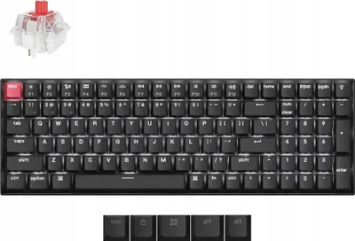 Image de Clavier mécanique sans fil Keychron K4 QMK Super Red Noir
