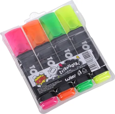 Obrázek produktu pro Zvyrazňovač silný sada 4 ks