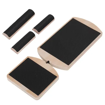 Produktbild von Balancebrett,Schrägbrett aus Holz, verstellbarer Balance-Trainer, Neigungsbrett,Balanceboard, Fußtrainer, Körperdehnungsbrett für Wackelbrett-Therapie