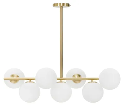 Produktbild von Mauro Ferretti 7-Licht Deckenleuchte GLAMY Gold Weiß 81x30x74 cm E14 20W