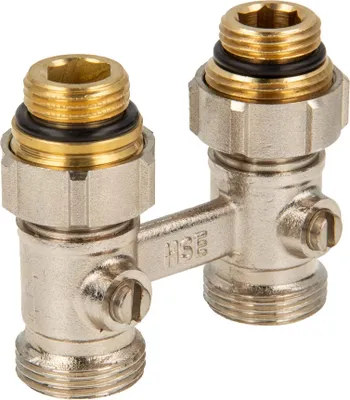 Produktbild von Hahnblock-Verschraubung für 2-Rohrbetrieb, 50 mm, Durchgangsform