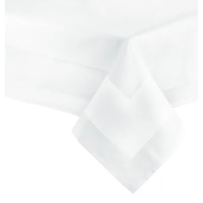 Produktbild von Tischdecke Tischtuch Tafeltuch - Baumwolle - 130 x 190 cm - Weiß - Atlaskante