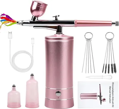 Produktbild von Airbrush Set mit Kompressor Set – Airbrush Pistole - Airbrushsets - Komplett mit Airbrush Pistole