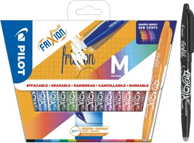 Produktbild von Pilot FriXion Ball, Mehrfarbig, Mehrfarbig, 0,7 mm, 0,35 mm, CE