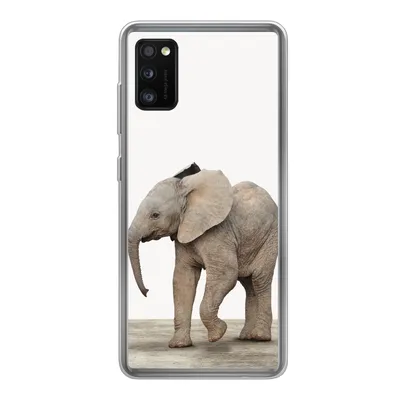 Produktbild von MuchoWow® Handyhülle Schutzhülle Hülle für Samsung Galaxy A41 Baby-Elefant - Tiere - Kinder - Mädchen - Jungen Silikon Softcase Handy Hülle - Mobiltelefon