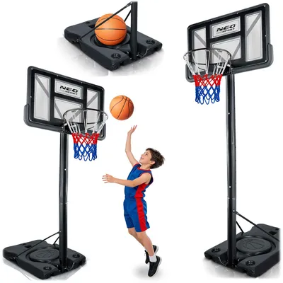 Obrázok produktu pre Nastaviteľný basketbalový kôš 135-300 cm Stabilný veľký Neo-Sport Ns-282