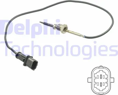 Produktbild von DELPHI TS30201 Abgastemperatursensor für FIAT Doblo Cargo (223) 510mm