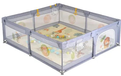 Produktbild von Moni GameZone Grey 200 x 180 cm Spielmatte / Laufstall / Bällebad