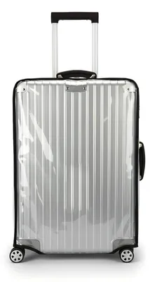 Imagen del producto de Funda transparente e impermeable para maletas de 20 pulgadas, ideal para proteger durante los viajes