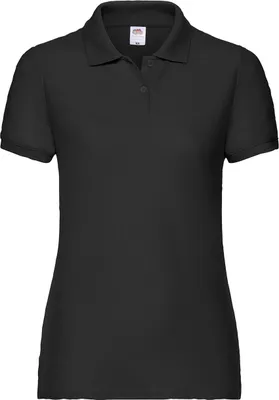 Produktbild von Fruit of the Loom 63-212-0 | Lady-Fit 65/35 Damen Poloshirt - Farbe: Black - Größe: XXL