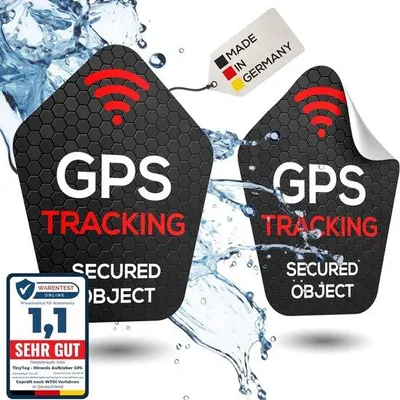 Image de 2 autocollants GPS résistants aux intempéries pour vélo - protection antivol idéale pour les valises de vélo électrique - traceur GPS pour vélo