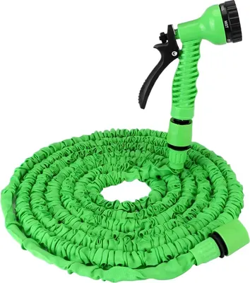 Produktbild von Avizar, Dehnbarer Gartenschlauch bis 38 m mit Multifunktionsbrause, Grün