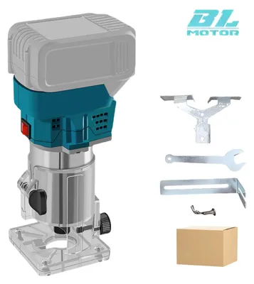 Obrázek produktu pro Frézka na dřevo – frézka na hrany/ruční horní frézka – 1000 W – 35 000 ot./min – bezkartáčový motor – bez akumulátoru – zlatá