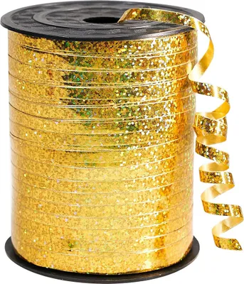 Produktbild von Ringelband Geschenkband Gold,450 Meter/ 500 Yard Schleifenband