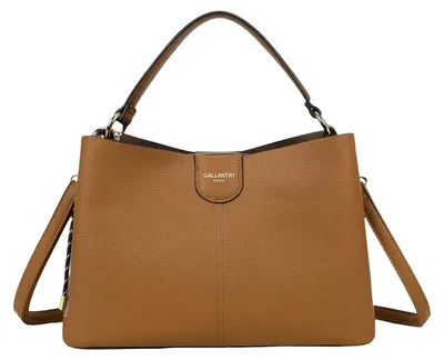 Produktbild von Gallantry, Damenhandtasche genarbt mit Schmuckdetail verstellbar, Braun