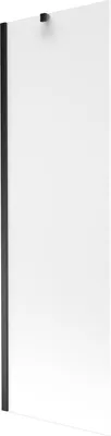 Immagine prodotto di Mexen Next paratia per vasca da bagno a 1 anta 60 x 150 cm, brina, nero - 895-060-000-00-30-70