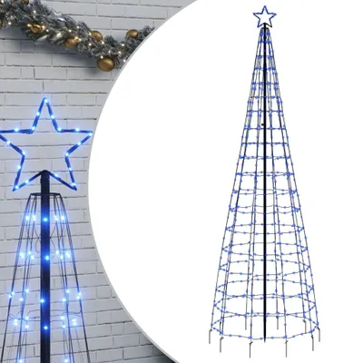 Imagen del producto de Árbol de Navidad LED con estacas para jardín, 570 luces azules, 300 cm