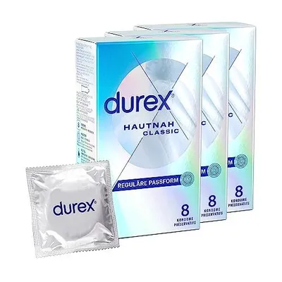 Produktbild von Durex Hautnah Classic Kondome 3 x 8 Stück