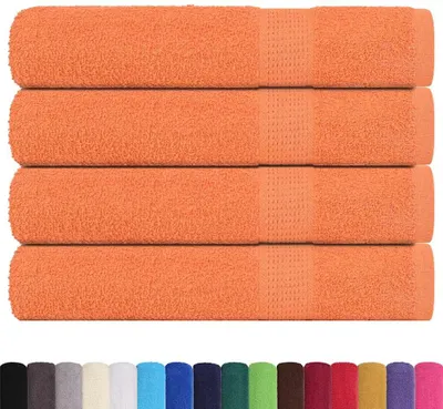 Produktbild von vidaXL Saunatücher FROGN 4 Stk. Orange 80x200 cm 360 g/m²