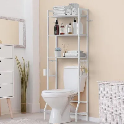Produktbild von Badezimmerregal Organizer - Platzsparend mit Haken und Halter